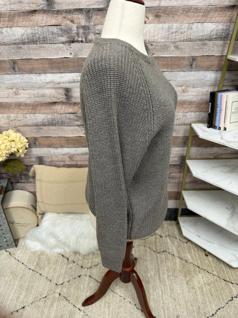 Poetry gray crewneck pullover sweater