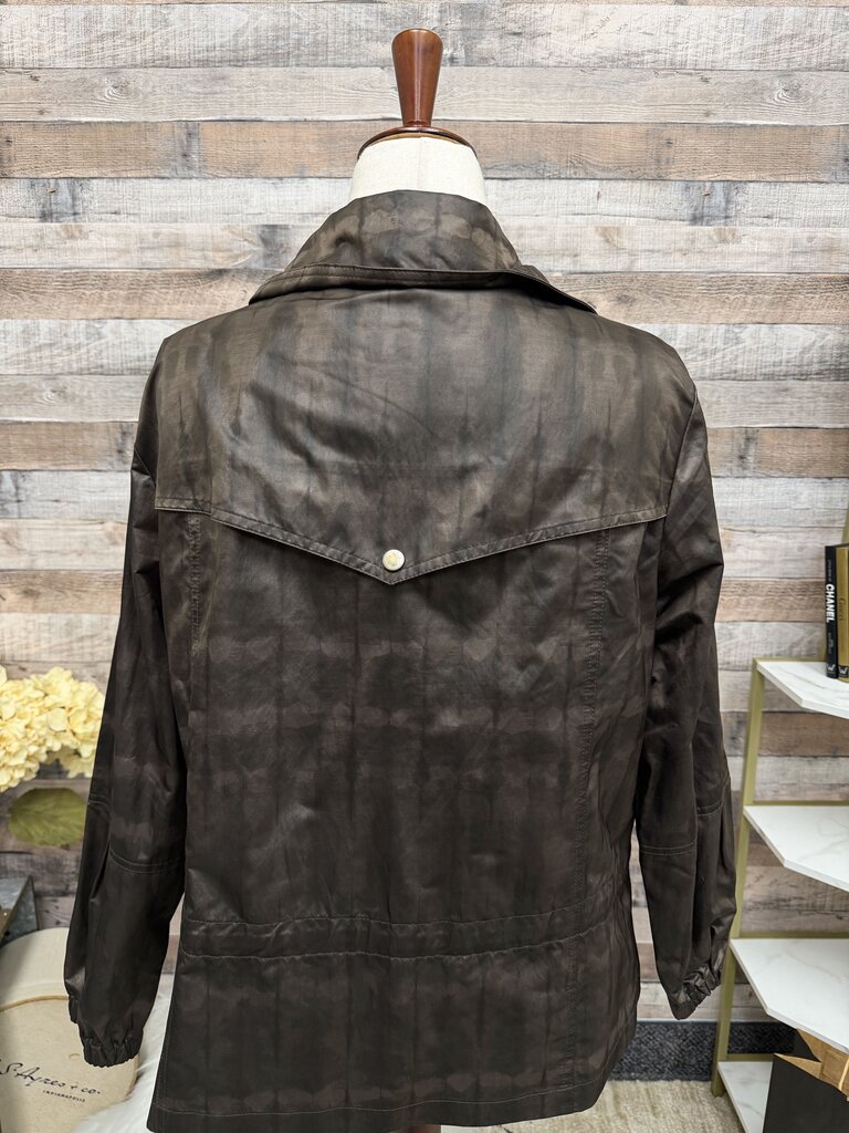 Chicos Zenergy brown shimmer utility style jacket