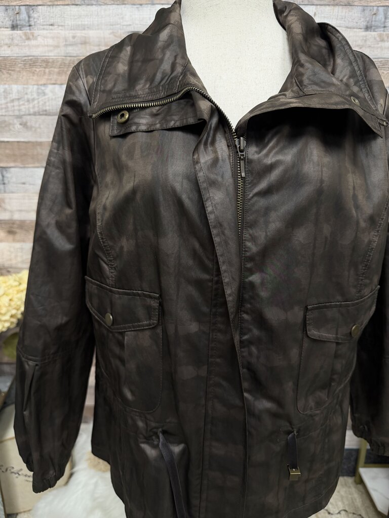 Chicos Zenergy brown shimmer utility style jacket