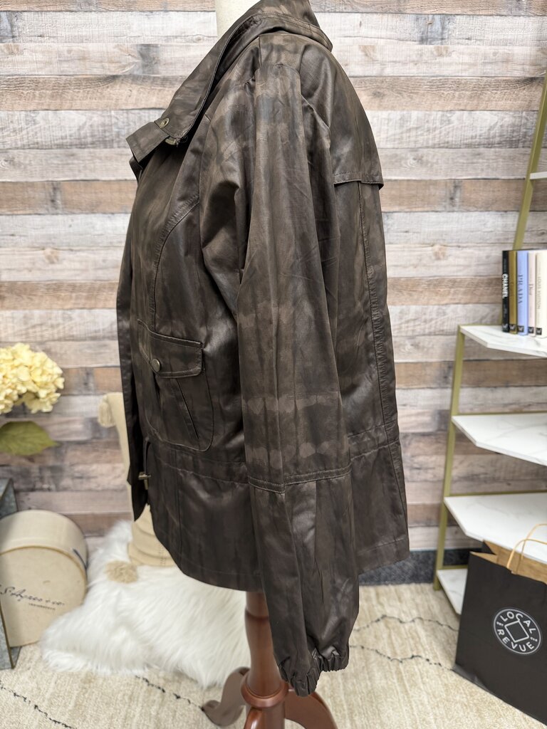 Chicos Zenergy brown shimmer utility style jacket