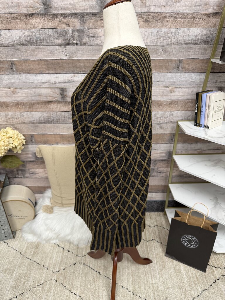 Peruvian Connection Southwestern Aztec pattern knit cardigan