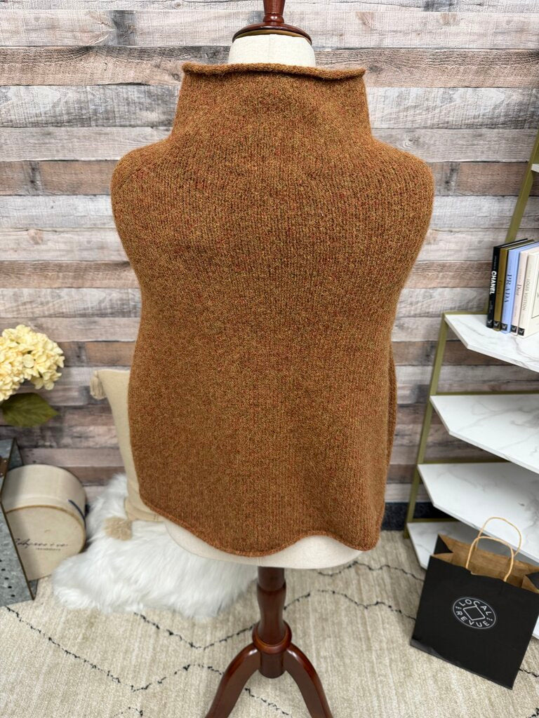 Peruvian Connection brown alpaca wool blend capelet NWT