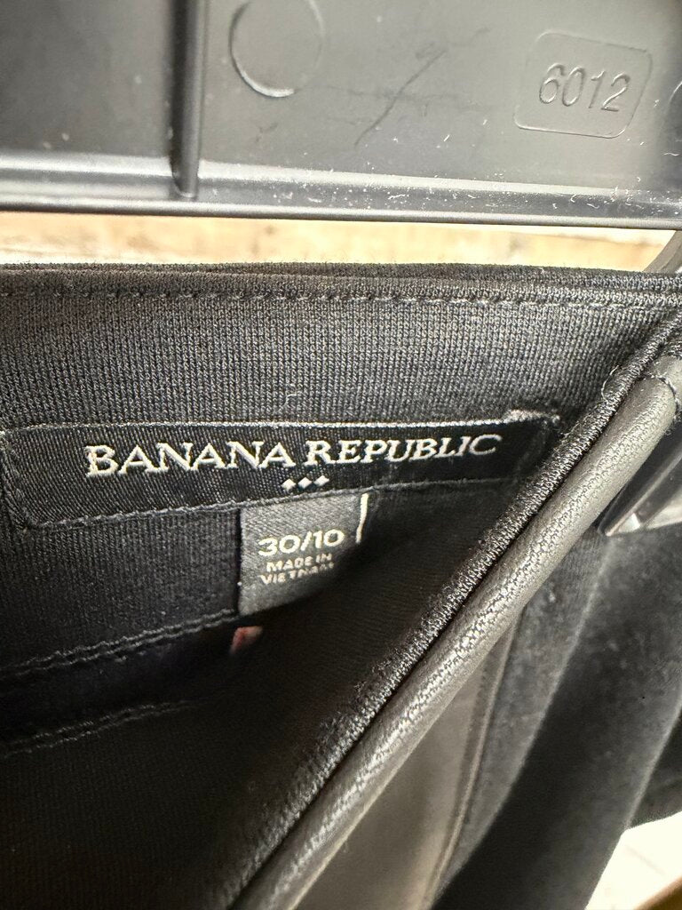 Banana Republic Black Faux Leather Pencil Skirt