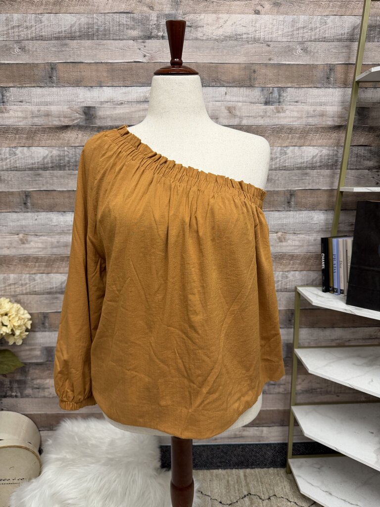 Evereve One Shoulder Orange Blouse