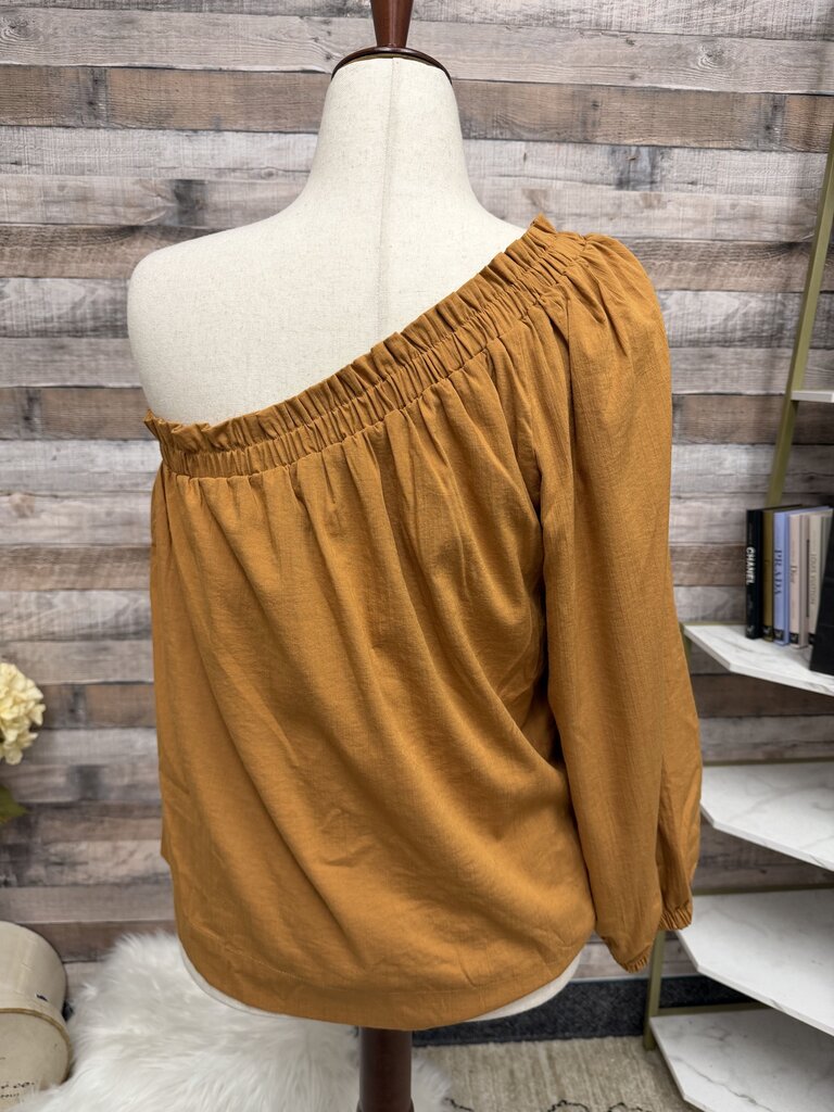 Evereve One Shoulder Orange Blouse Evereve Orange M women TOPS