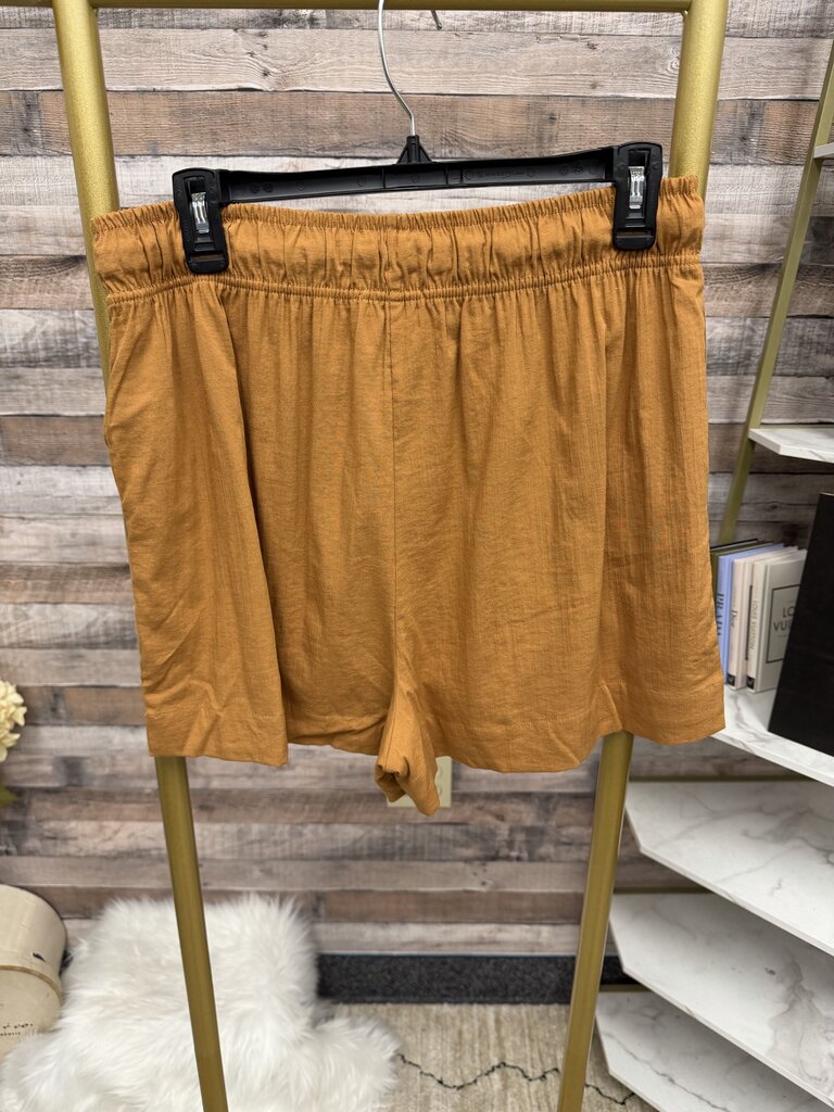Evereve Orange Tie Waist Baggy Shorts