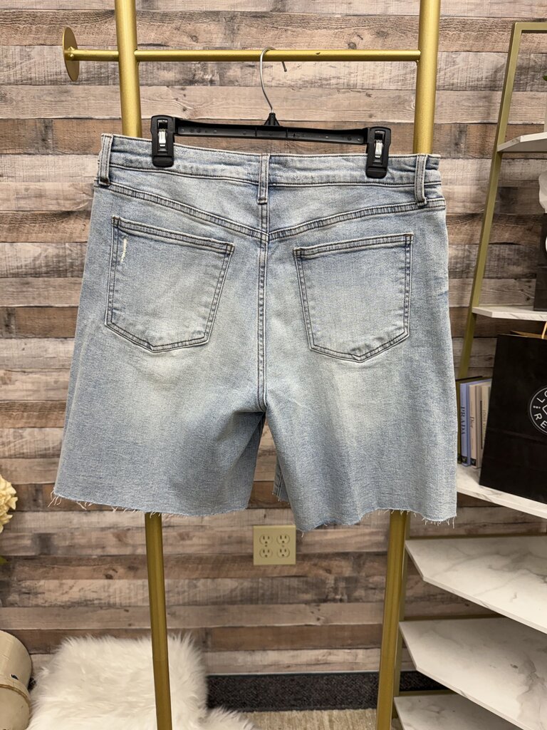 Kut From the Kloth Jean Shorts Light Denim Raw Hem