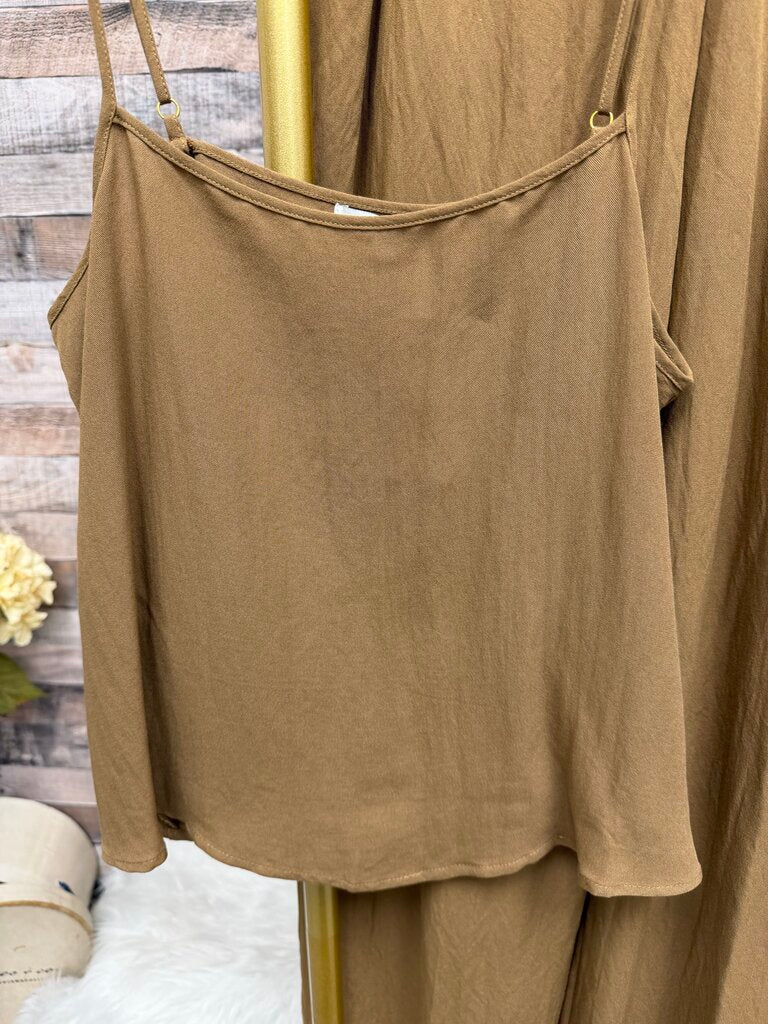 Z Supply Brown Tank & Pant Set Z Supply Brown L women UNCATEGORIZED