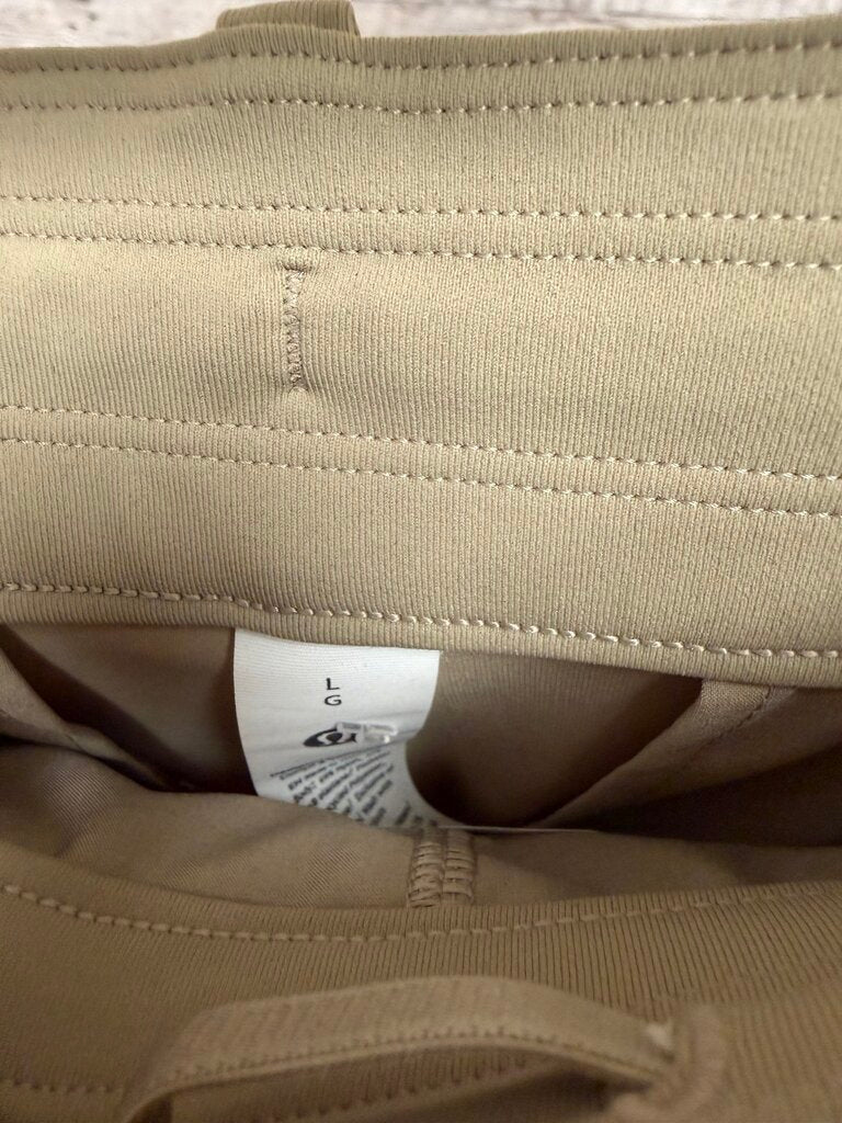 Lululemon Khaki Wide Leg Pleated Trousers
