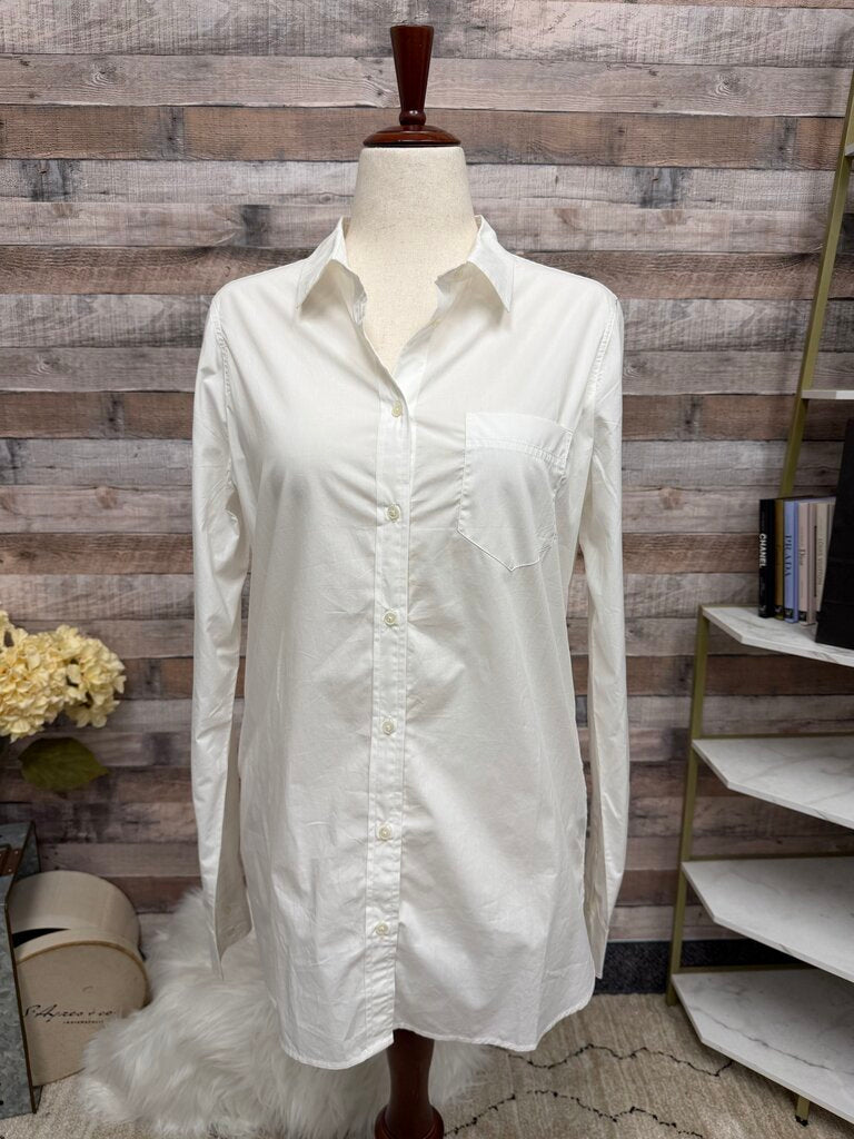 J Crew White Classic Button Down