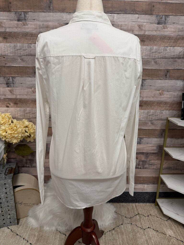 J Crew White Classic Button Down