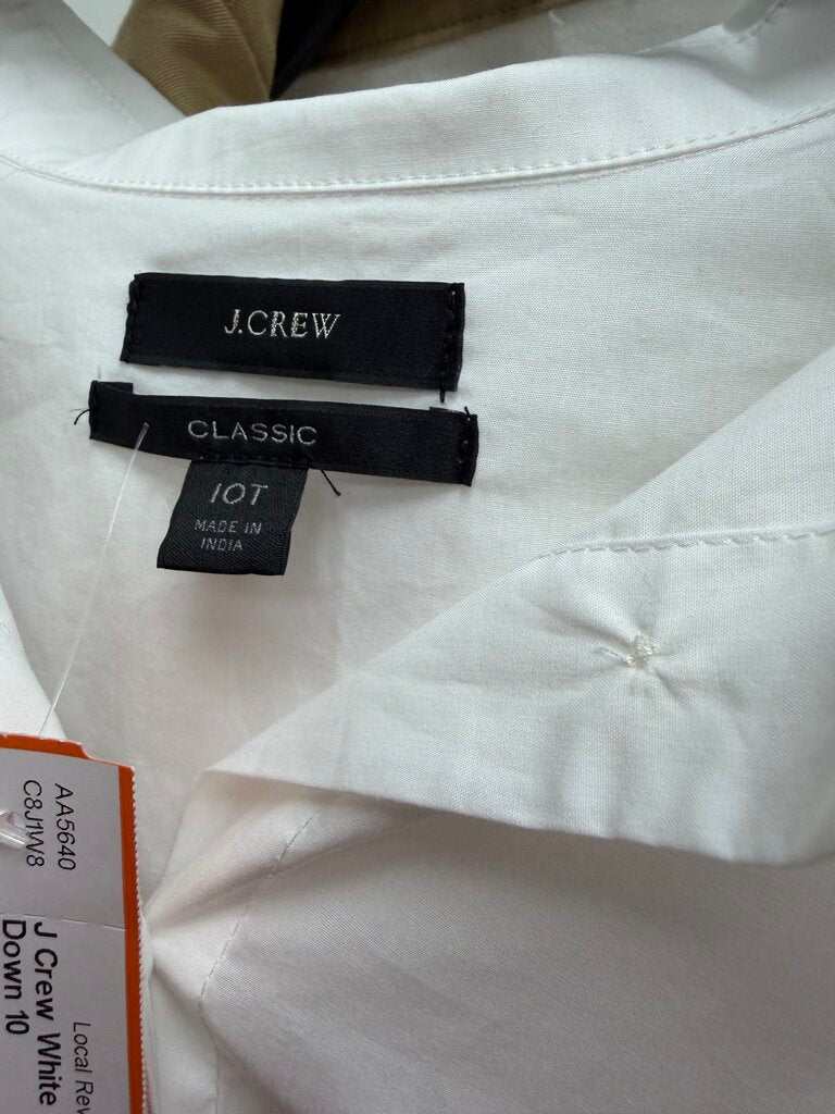 J Crew White Classic Button Down J Crew White 10 women BUTTON DOWNS