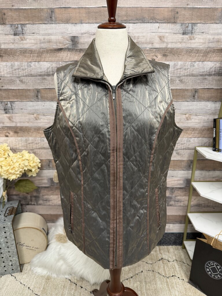 Chico's Bronzw Quilted Vest