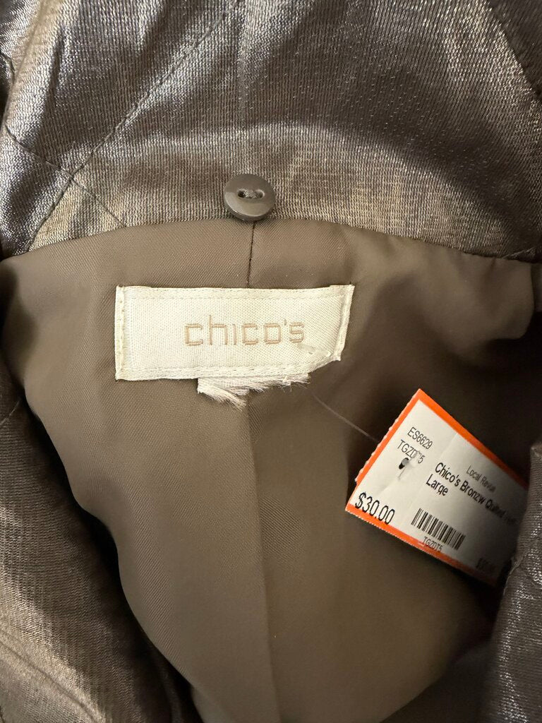 Chico's Bronzw Quilted Vest