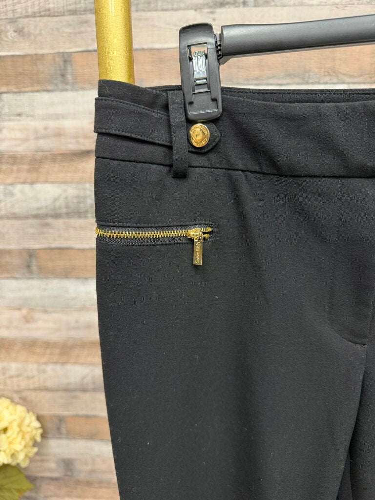 Calvin Klein Black dress pant with gold zipper detail