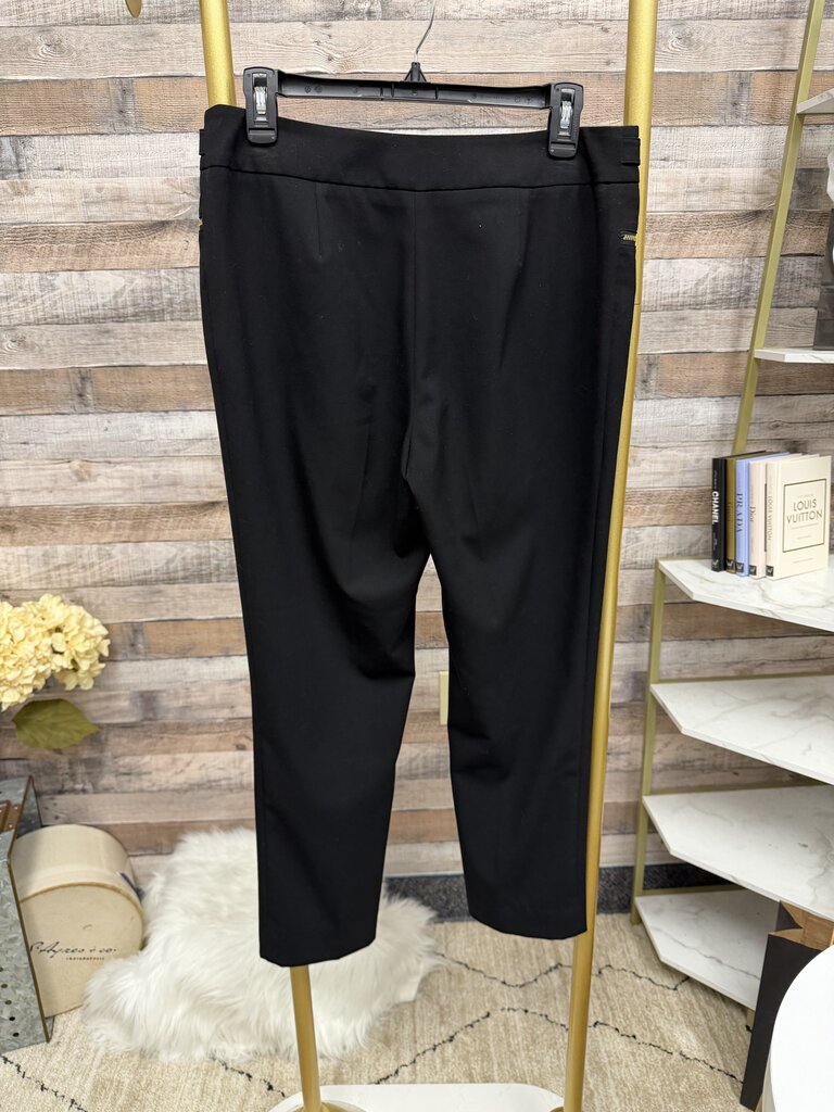 Calvin Klein Black dress pant with gold zipper detail