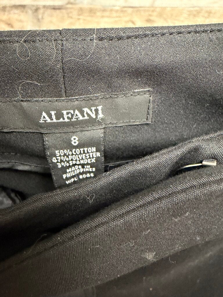 Alfani black knit cropped pants with zip pockets