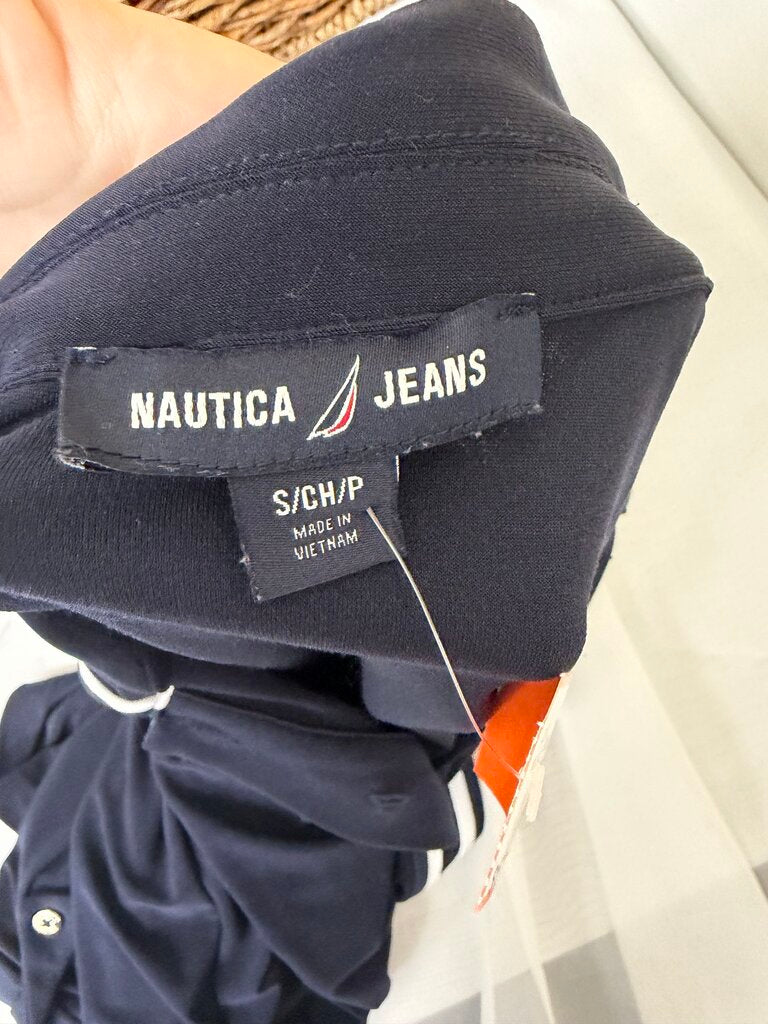 Nautica navy blue with white trim