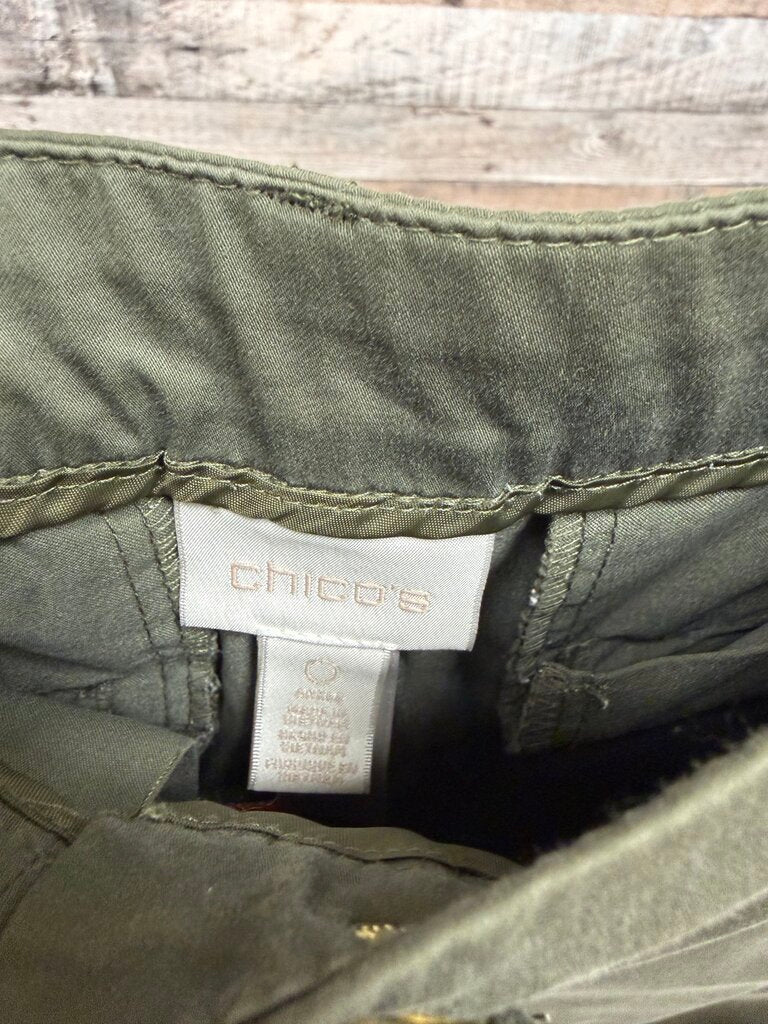 Chicos army green cargo pants