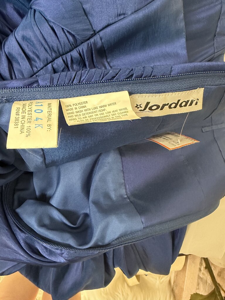 Jordan Fashions Blue Strapless Dress