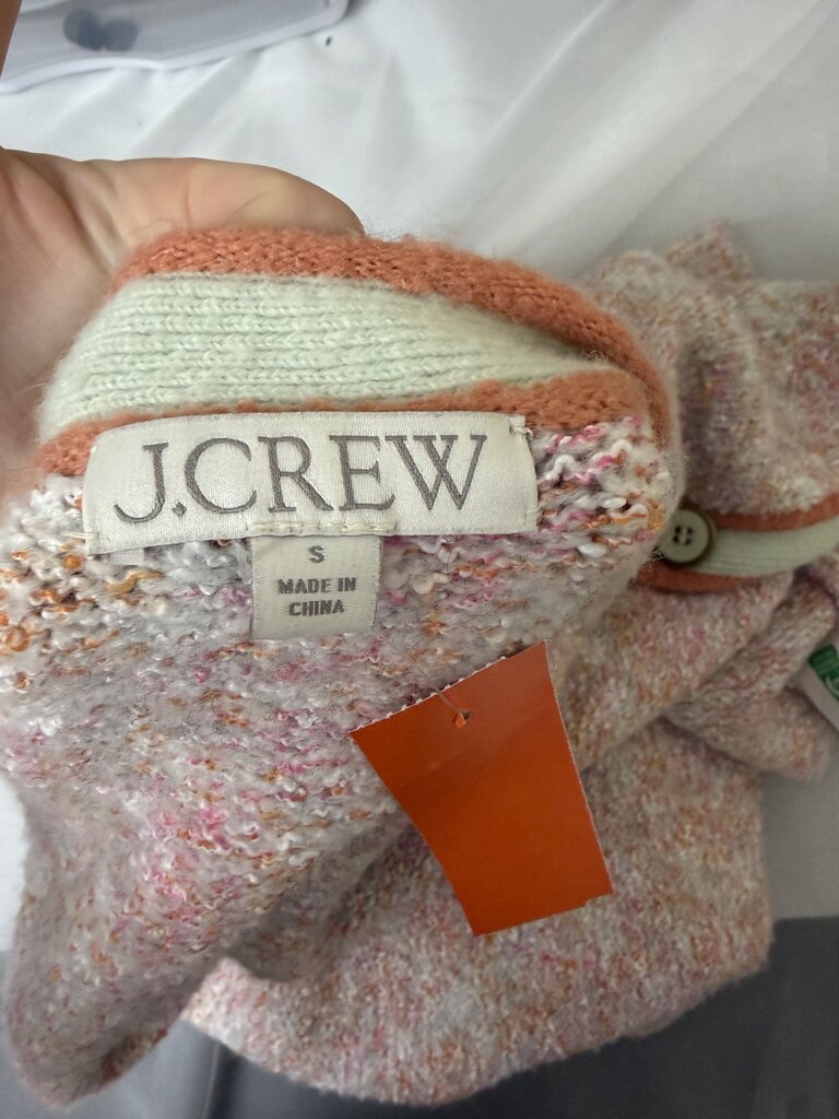 J Crew pink button up cardigan