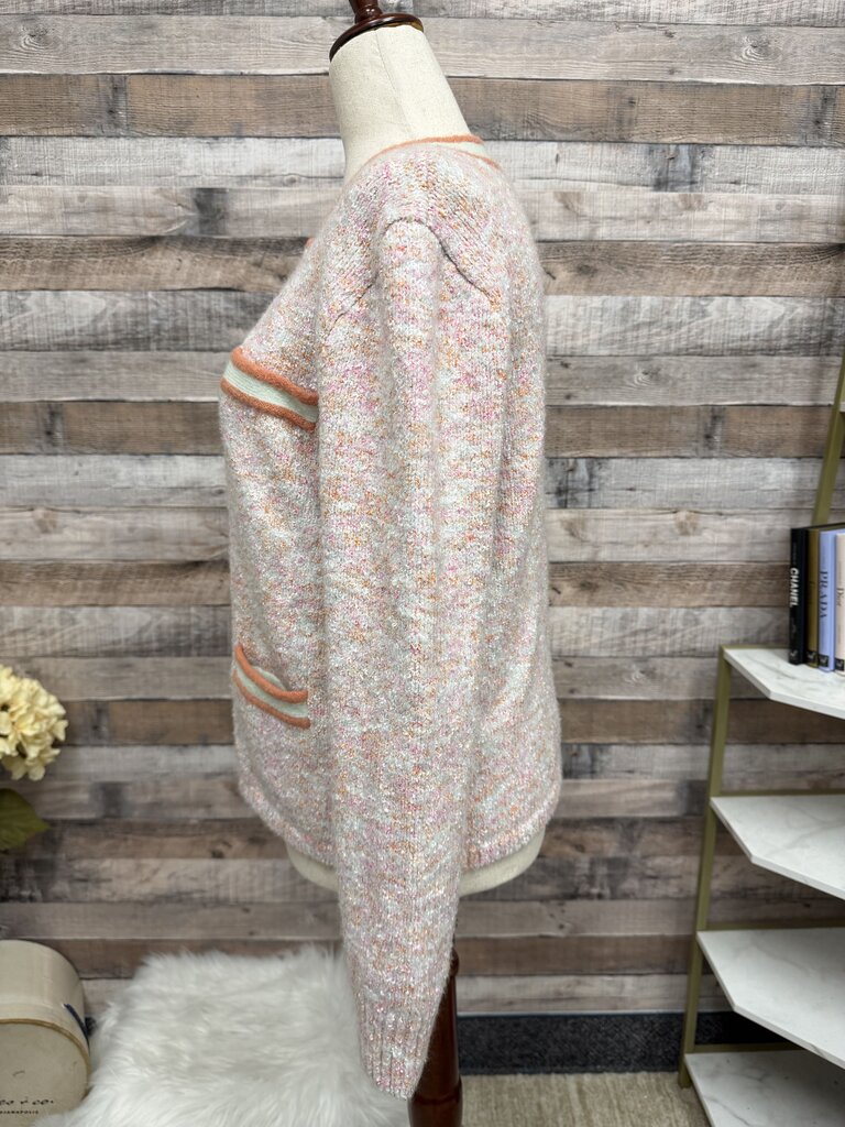 J Crew pink button up cardigan