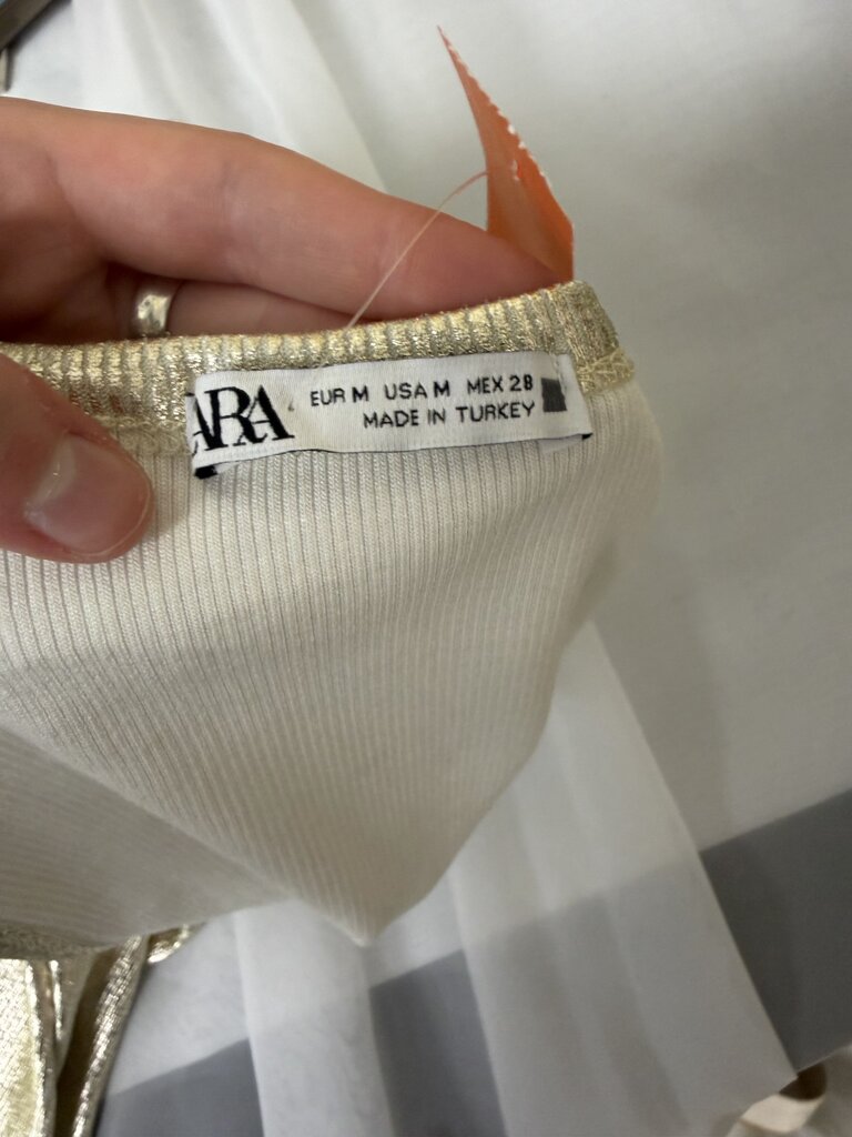 Zara Gold Metallic Tank