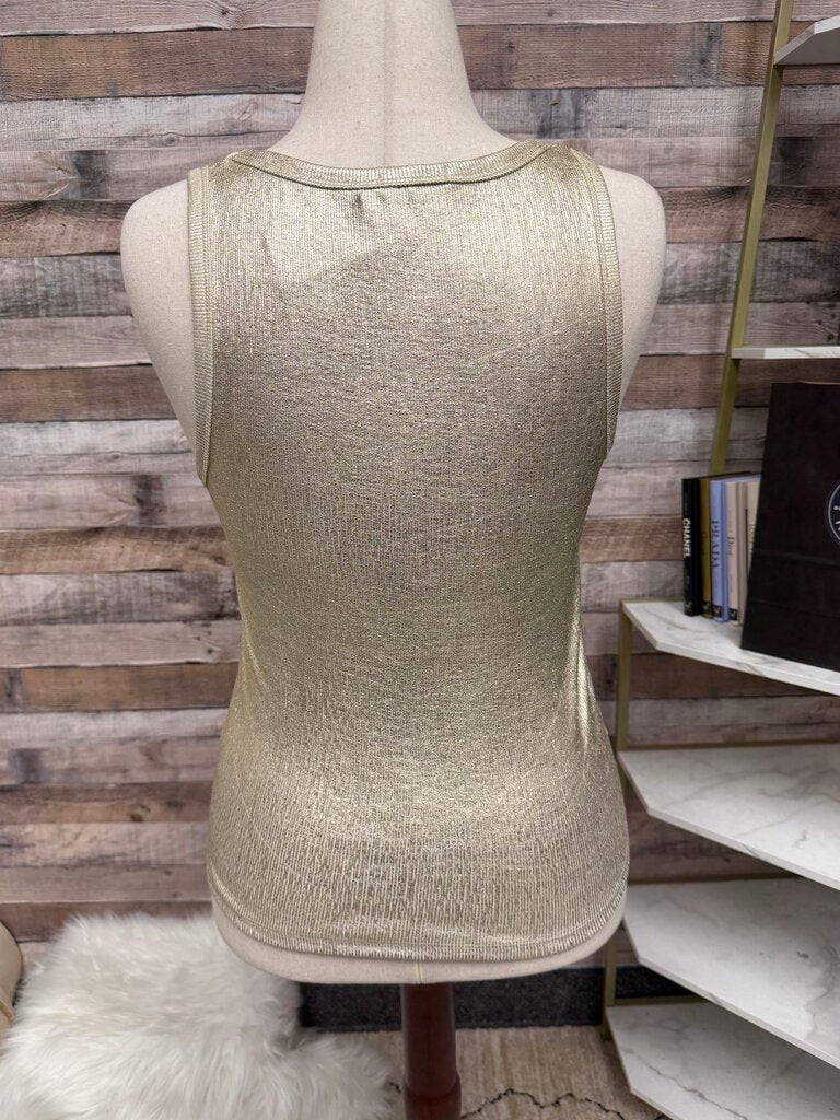 Zara Gold Metallic Tank