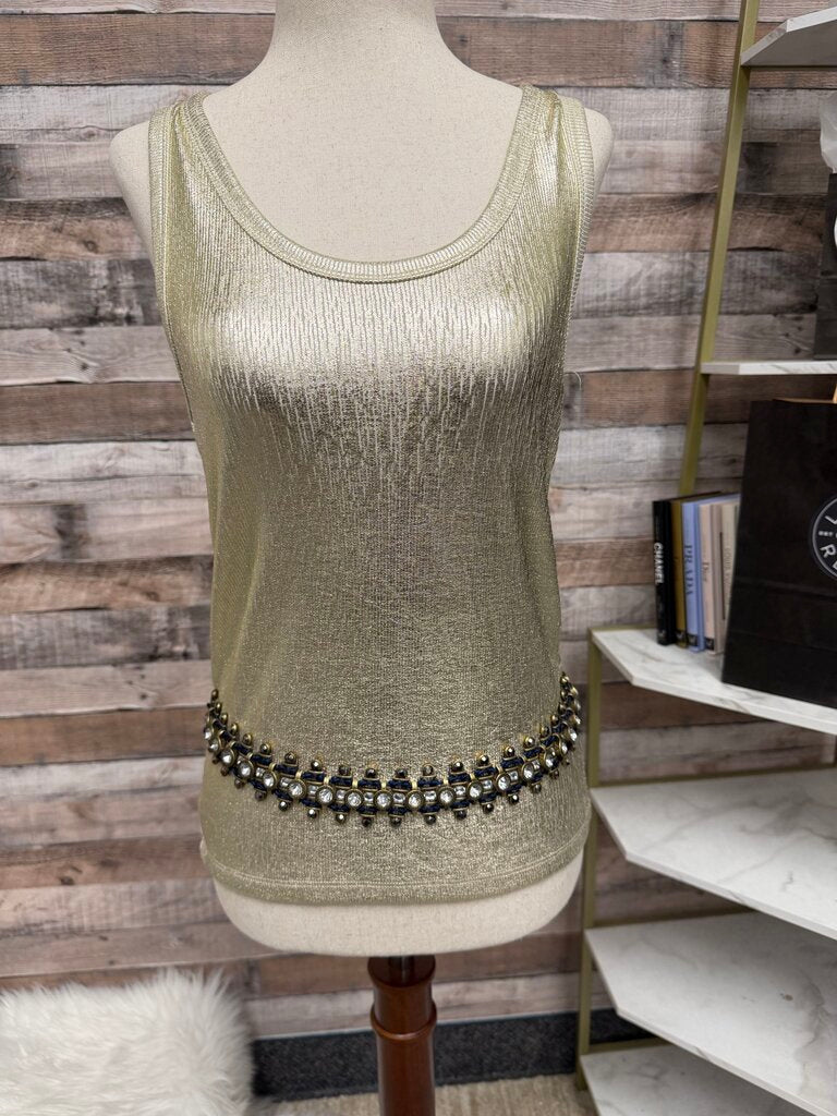 No Brand/J Crew ? Vintage Statement Belt/Necklace Bronze & Navy Rope