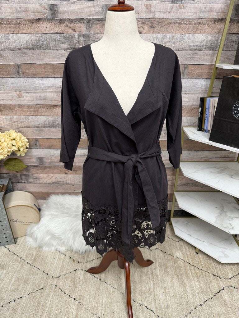 Isda & Co Black Jacket w/Cut-out Hem