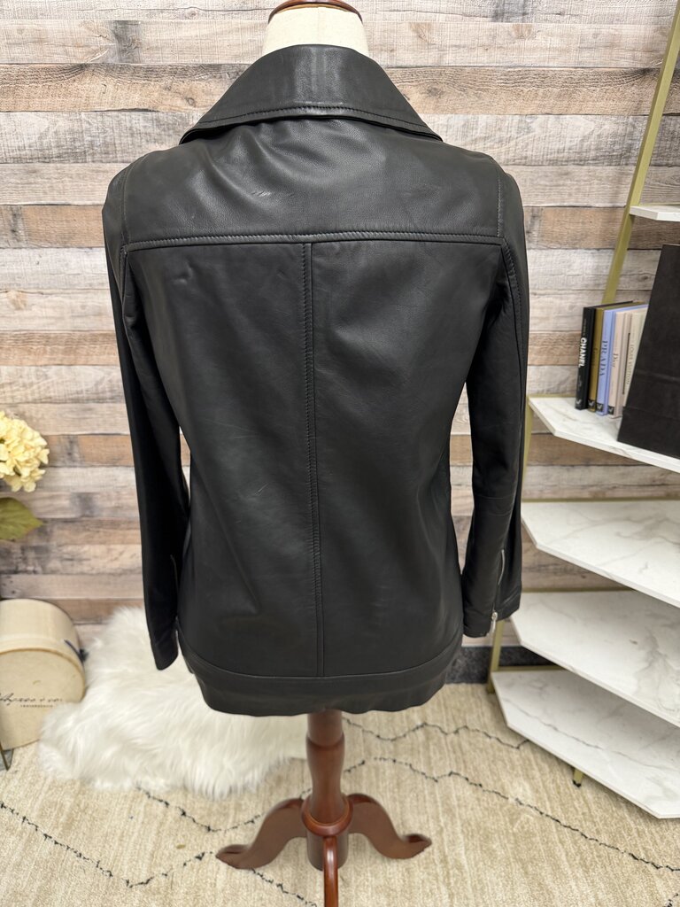 Zara Black Faux Leather Moto Jacket