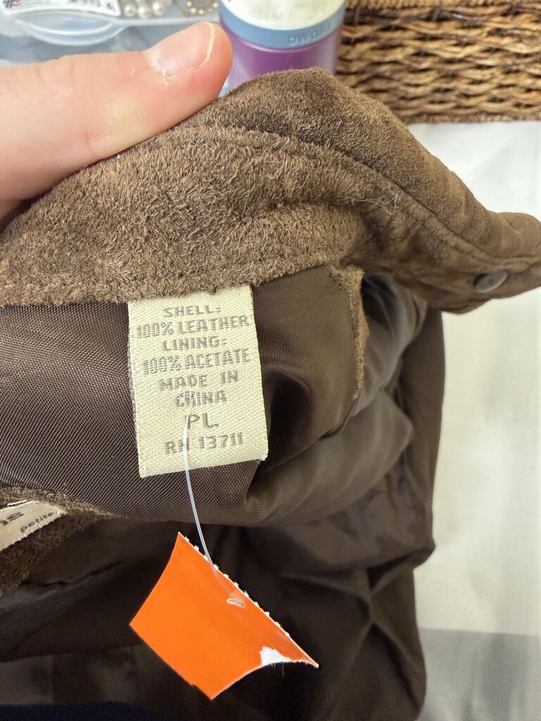Valerie Stevens Brown Suede Button Front Jacket