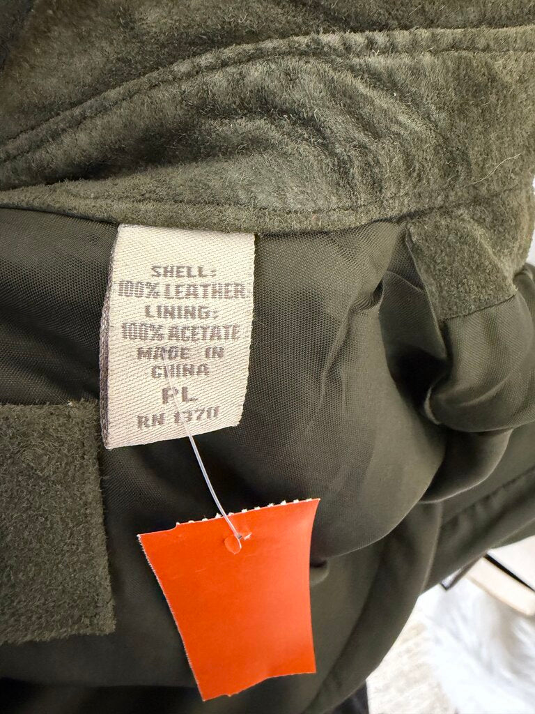 Valerie Stevens Green Suede Button Front Jacket