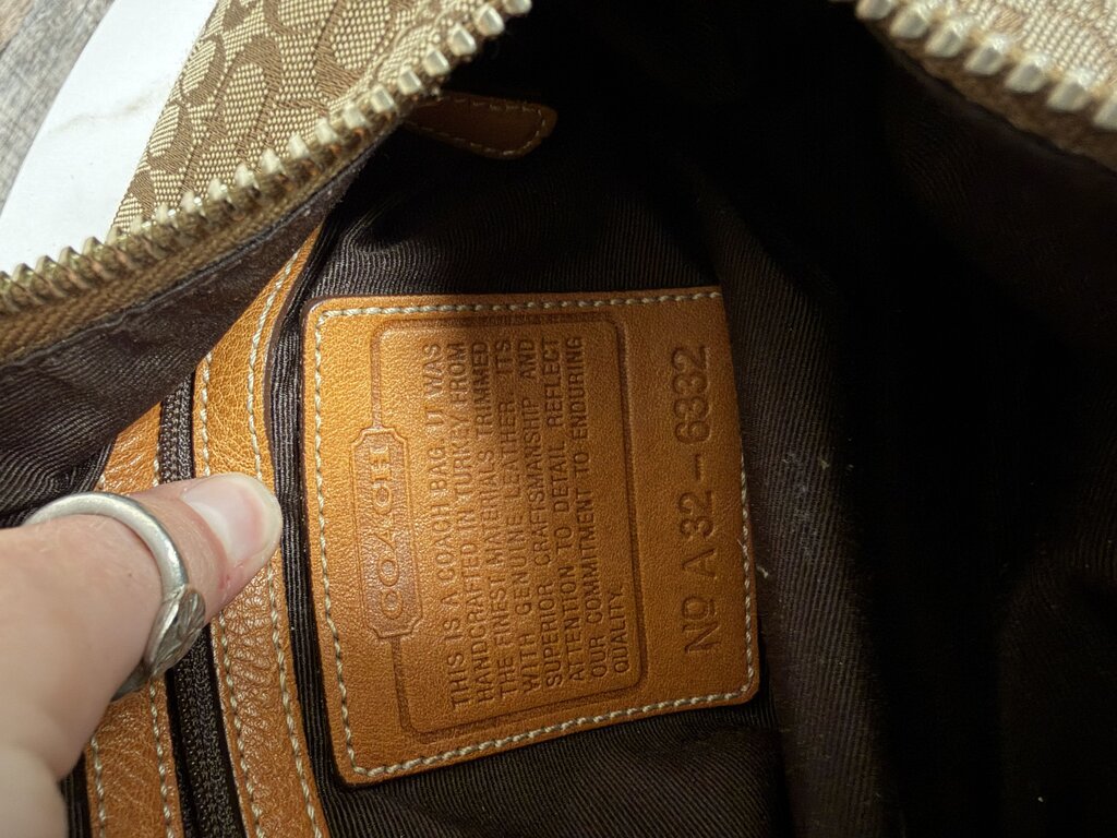 Coach Signature Brown mini shoulder bag