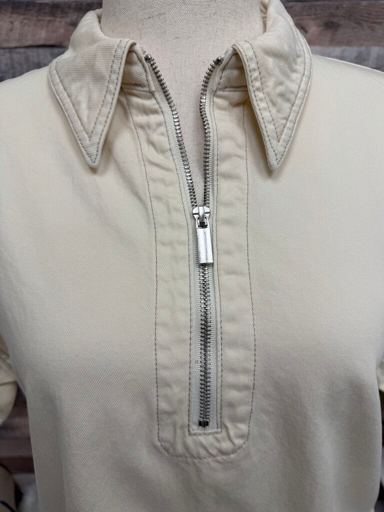 Velvet Heart Denim cream short sleeve collared