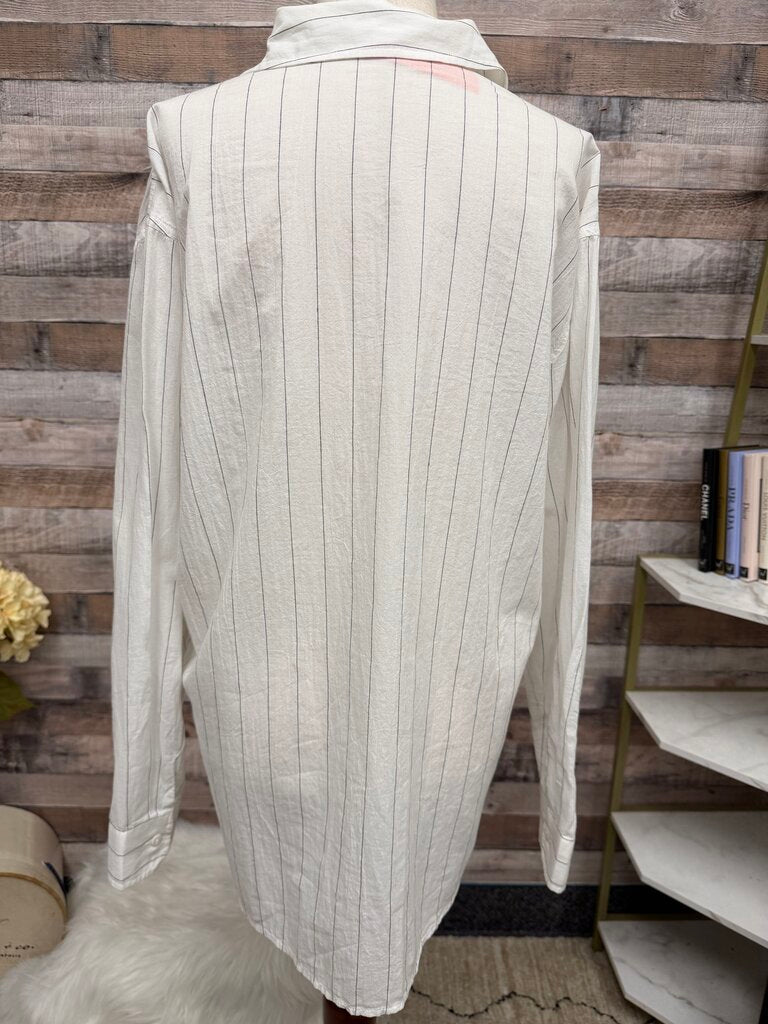 Z Supply white bottom down with subtle pinstripe