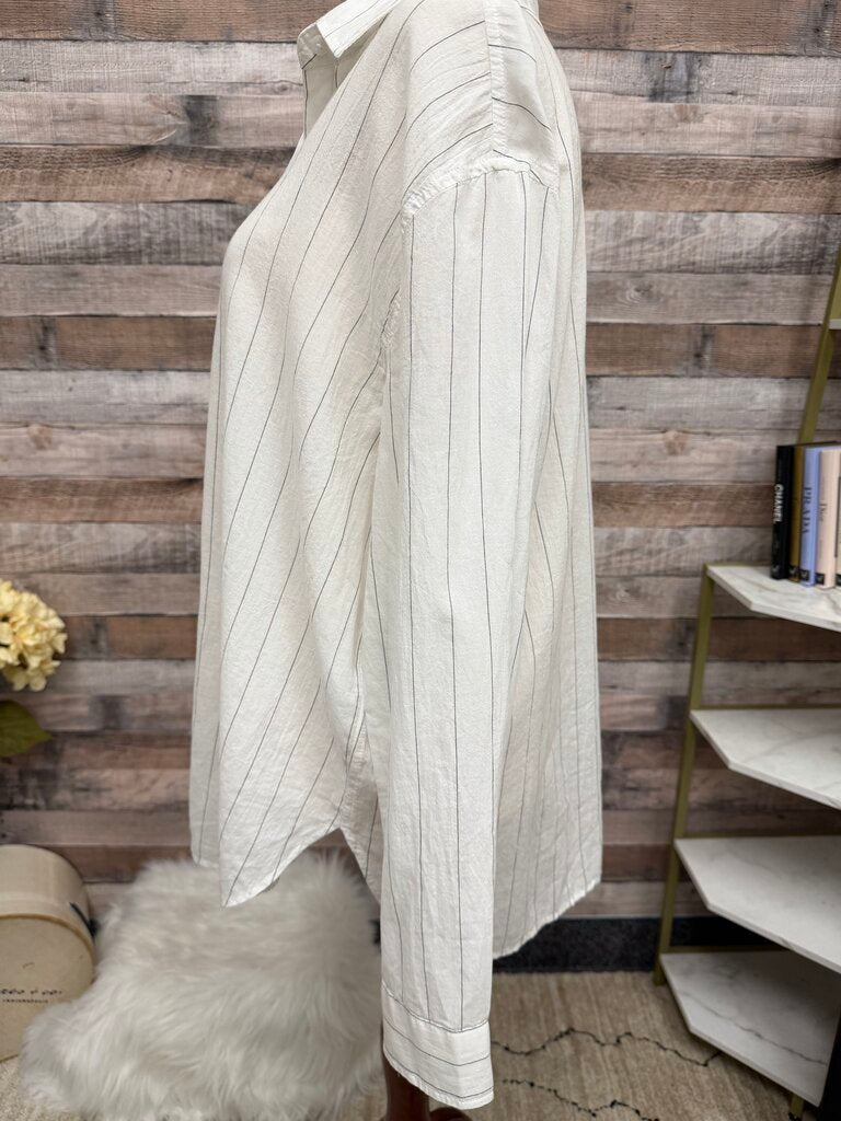 Z Supply white bottom down with subtle pinstripe
