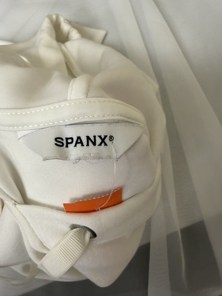 Spanx cream sleeveless w/ hoodie