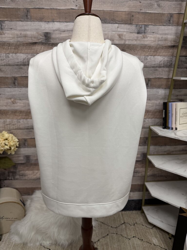Spanx cream sleeveless w/ hoodie