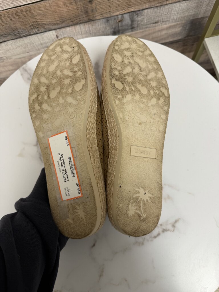 ESPRIT brown slip on espadrille Nadine