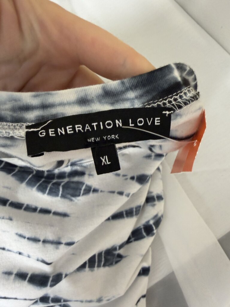 Generation Love black/white tie-dye pattern long sleeve t shirt