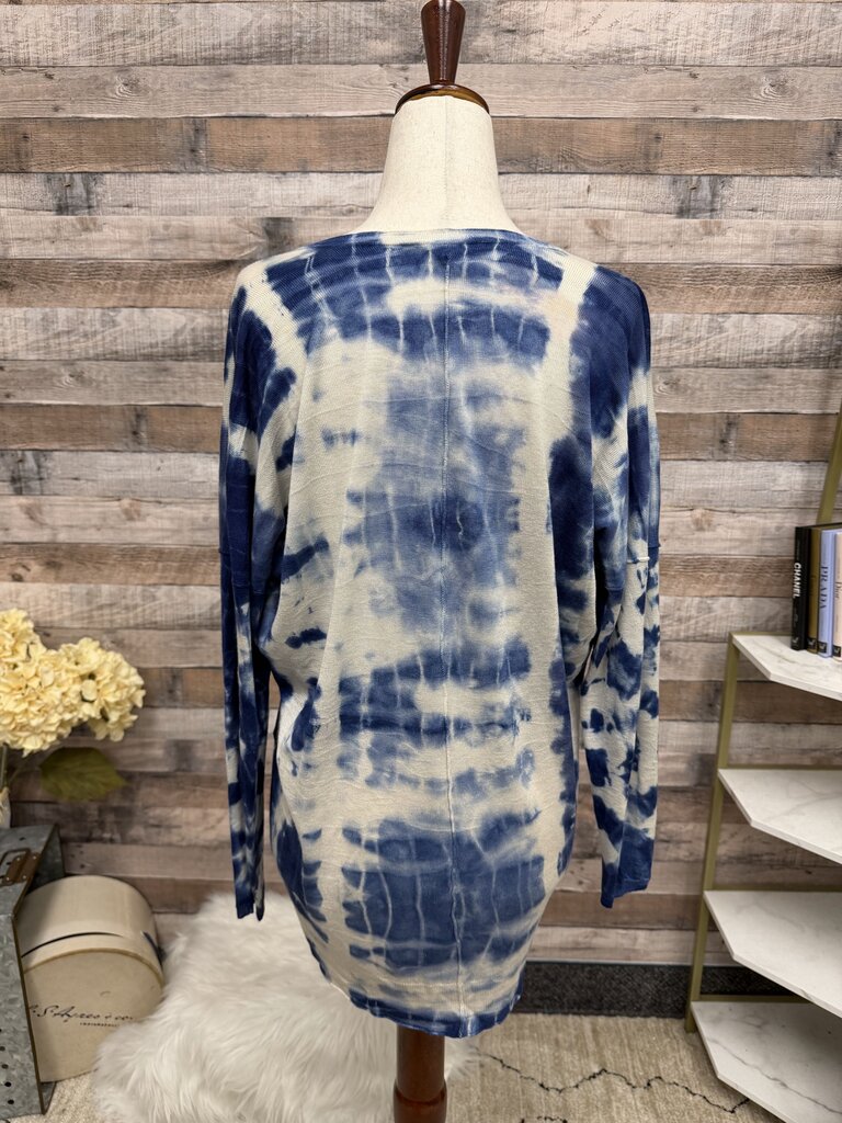 Zolcuouture Collection Blue Long Sleeve Tie-Dye