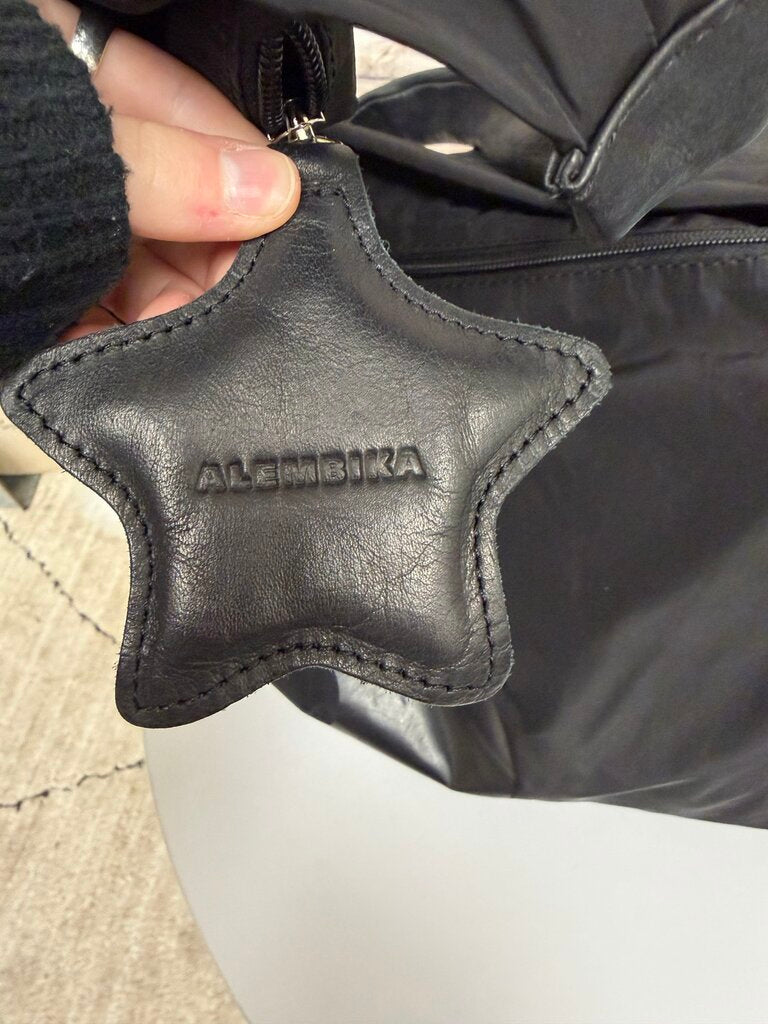 Alembika Black Nylon Saddle Bag w/B & Star