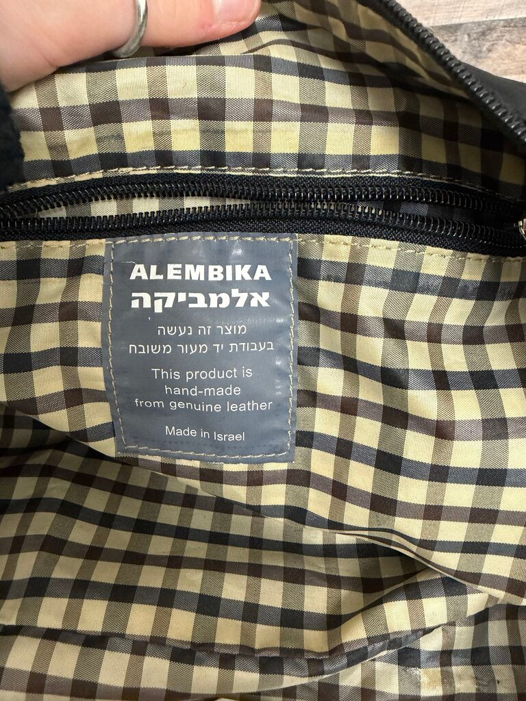 Alembika Black Nylon Saddle Bag w/B & Star