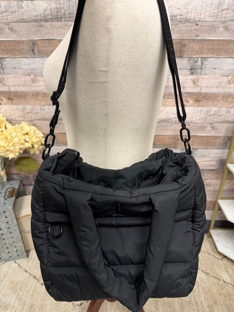 Thacker Black Nylon Puffer Shoulder Bag