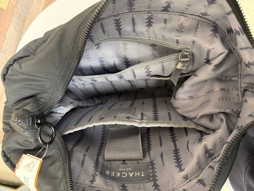 Thacker Black Nylon Puffer Shoulder Bag