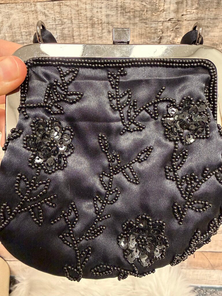 Express Small Black Beaded Bag