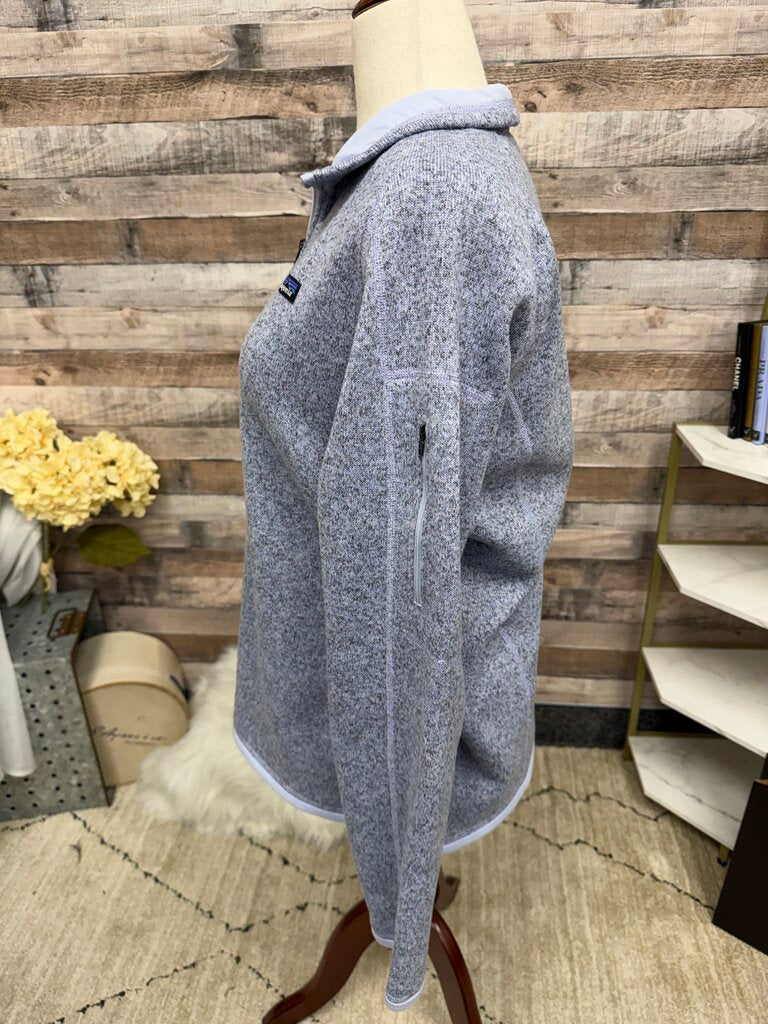 Patagonia Lilac/Grey 1/4 Zip Long Sleeve Pullover