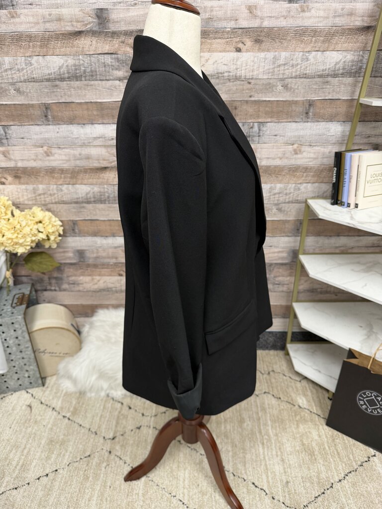 Open Edit Black Open Front Blazer XL