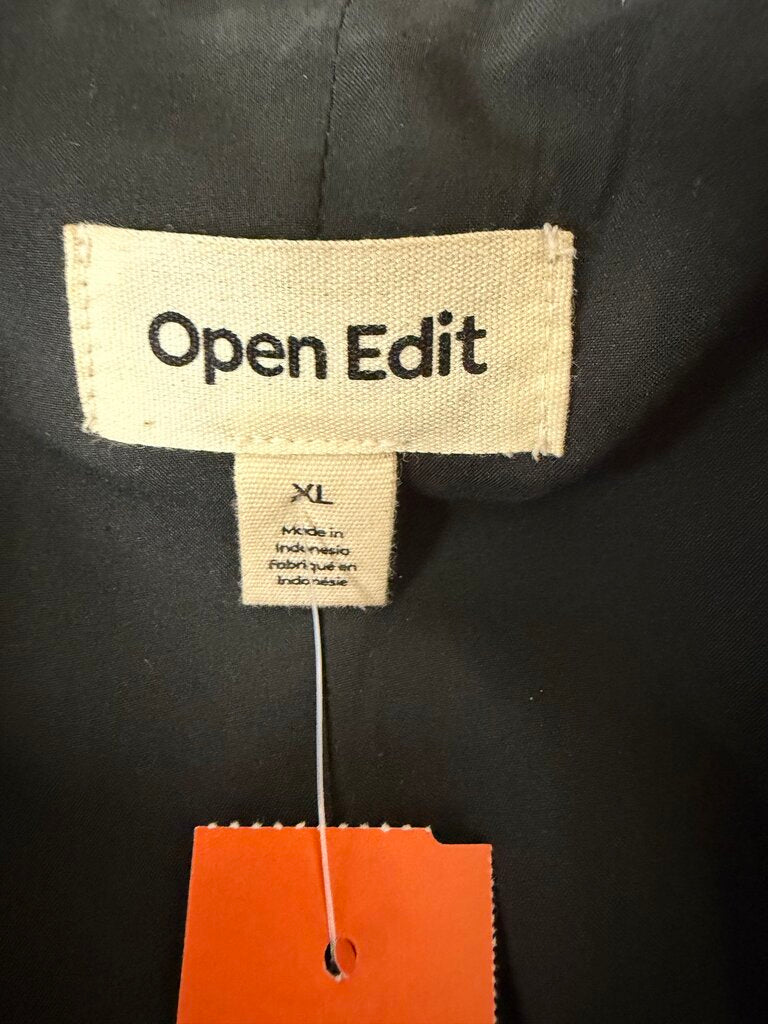 Open Edit Black Open Front Blazer XL